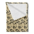 thumbnail image 2 of Tree Soft Flannel Fleece Throw Blanket, Tropical Palm Trees Hawaiian Exotic Abstract Foliage Old Paper Backdrop, Cozy Plush for Indoor and Outdoor Use, 60" x 80", Sand Brown Chocolate, by Ambesonne, 2 of 5