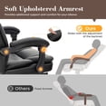 thumbnail image 6 of SUMMIT LIVING Big and Tall Executive Office Chair with Footrest, Reclining High-Back Leather Ergonimic Computer Desk Chair, Black, 6 of 10