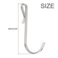 thumbnail image 2 of 20pcs Stainless Steel J Shaped Hooks, Clip-on Hook Wire Rack Hook for Kitchen Bathroom Wire Shelf Silver, 2 of 6