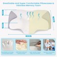 thumbnail image 6 of VAVSEA Cervical Pillow for Neck Pain Relief, Contour Memory Foam, Ergonomic Orthopedic Neck Support Pillow for Side, Back & Stomach Sleepers with Breathable Pillowcase, Grey, 6 of 8