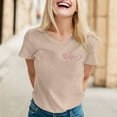thumbnail image 2 of YDLCAFD Valentine's Day Women's Cancer Printed T Shirt International Publicity Moon Short Sleeved Shirt, 2 of 5