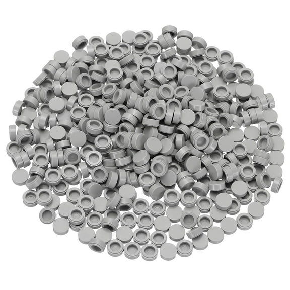 455 Pcs Flat Blocks Bulk, 1x1 Round Light Gray Classic Tiles Smooth Surface Mini Building Blocks Accessories Compatible Bricks Kits for Building Floor Walls Mosaic Pixel Arts