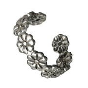 Vintage Small Daisy Flower Joints Ring Beach Jewelry Retro Carved Adjustable Toe Ring Foot Women Jewelry (Antique Silver)