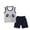 AA Dark Blue, variant on Summer Boys Girls 2 Piece Outfits, Toddler Boys Casual Clothing Set, Children's Summer Printing Comfortable Short Round-Neck Tank Sets For Kids 3-9 Months
