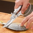 thumbnail image 1 of Sokhug Heavy Duty Stainless Steel Bone Cut Scissors Multi-function Kitchen Poultry Shears for Chicken Fish Meat 10 Inch, 1 of 7