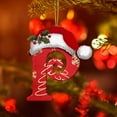 thumbnail image 1 of Hengsof - Adorno navideño con 26 letras para árbol de Navidad, adornos personalizados para árbol de Navidad, decoración navideña para colgar., 1 of 5