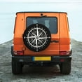 thumbnail image 6 of PISONIC Compass Spare Tire Cover Weatherproof Universal Wheel Protectors for RV Camper Travel Trailer SUV Truck 17 inch, 6 of 7