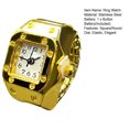 thumbnail image 7 of Joernso Men Women Ring Watch Elastic Stainless Steel Band Round Square Dial Men Women Couple Watch Finger Ring Birthday Gift Fashion Accessories, 7 of 7