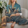 thumbnail image 6 of Bingfone Womens Pajama Sets Starry Sky Cloud Wolf Print,Long Sleeve Loungewear Pajamas Set-XX-Large, 6 of 8