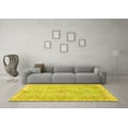 thumbnail image 3 of Ahgly Company Indoor Round Persian Yellow Bohemian Area Rugs, 4' Round, 3 of 4