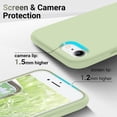 thumbnail image 4 of Compatible with iPhone SE 2020/2022 and iPhone 7/8 Case 4.7 inch,Silky Touch Premium Soft Liquid Silicone Rubber Anti-Fingerprint Full-Body Protective Flexible Bumper Case (Pale Green), 4 of 14