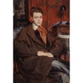 thumbnail image 2 of Jacques-Émile Blanche 11x14 Gold Ornate Wood Frame and Double Matted Museum Art Print Titled - Portrait of Rene Crevel (1900-1935), Writer (1928), 2 of 4