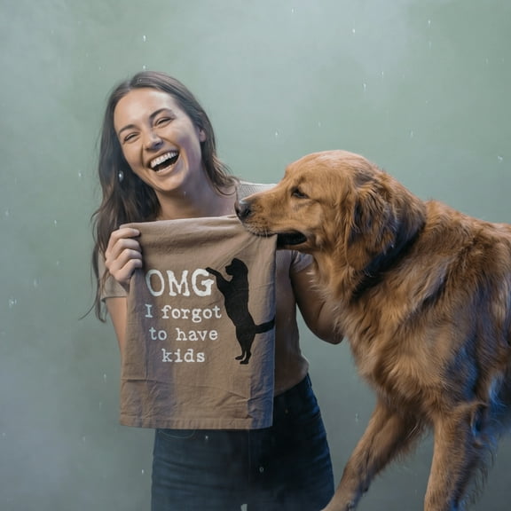 PRIMITIVES BY KATHY OMG I Forgot To Have Kids Cotton Dish Towel