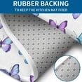 thumbnail image 4 of Purple Blue Butterfly Pattern Bathroom Rugs Sets 3 Piece,Toilet Cover Set,Absorbent Non Slip Bathroom Mats Sets with U-Shaped Contour Rug Toilet Rug Set, 4 of 5