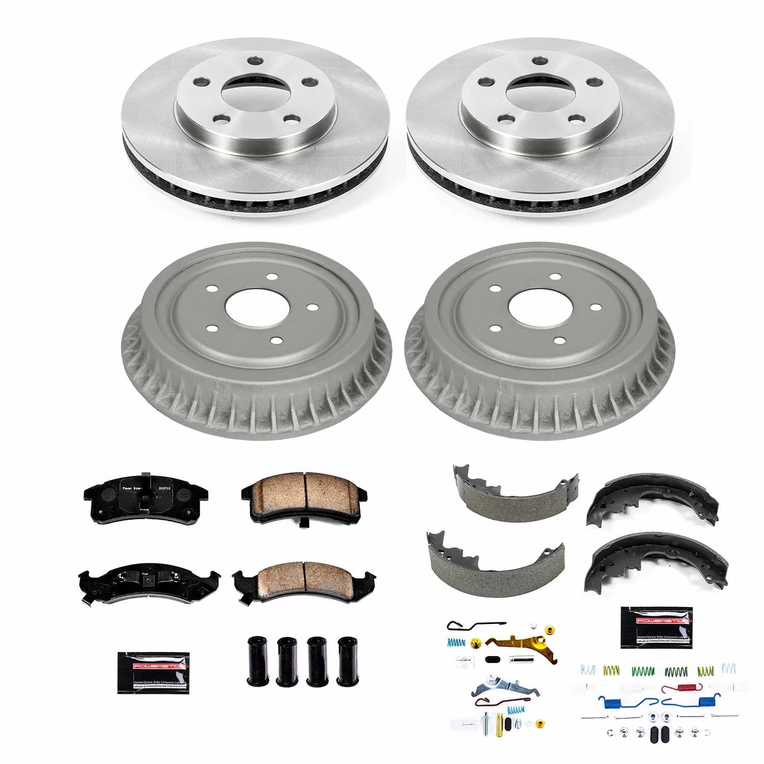 Power Stop Front and Rear Stock Replacement Brake Drum and Shoe Kit KOE15441DK