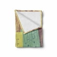 thumbnail image 2 of Live Laugh Love Soft Flannel Fleece Throw Blanket, Inspirational Wisdom Notes Perks on Wooden Board Rustic Background Image, Cozy Plush for Indoor and Outdoor Use, 50" x 60", Multicolor, by Ambesonne, 2 of 6