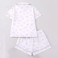 thumbnail image 4 of Vetsdori 2 Pieces Pajamas Sets for Women Short Sleeve Shorts & Top Homewear Sleepwear Button up,Summer Casual Loungewear Soft Womens Pajamas, 4 of 8
