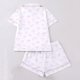 thumbnail image 3 of Blusa de Manga Corta Casual Turndown Botón Impresión Y Pantalones Cortos para las Mujeres, Verano Conjunto Corto para el Uso Diario Al Aire Libre, 3 of 8