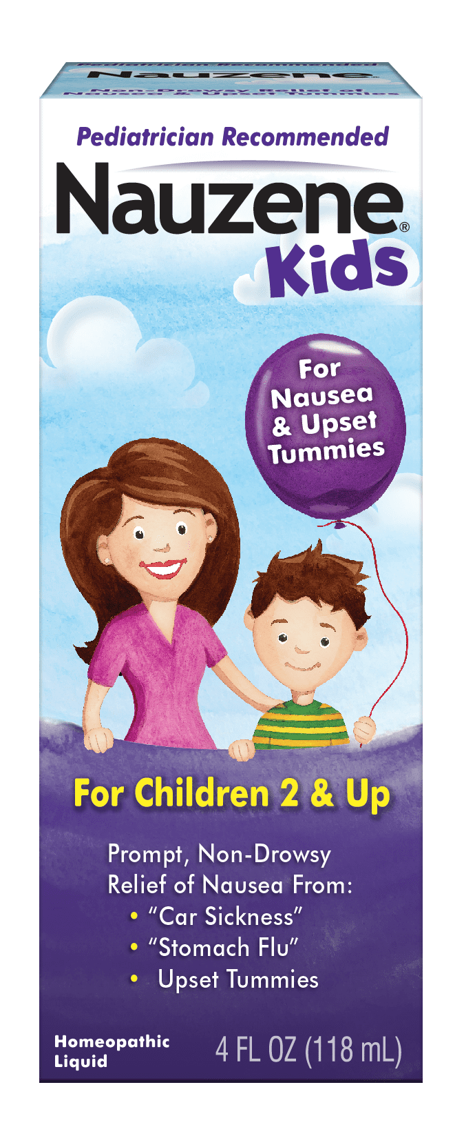 Nauzene Kids Liquid Nausea Remedy Natural Grape Flavor, 4 Fl. Oz.
