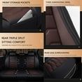 thumbnail image 3 of 5 Seat Covers for 96% Jeep Models,Leather Car Seat Cushions,Waterproof Seat Covers for Cars with Airbag,Interior Accessories(Standard,Black/Coffee), 3 of 6