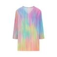thumbnail image 4 of Tops for Women 3/4 Sleeve V-Neck Print Casual Loose Blouses Shirts Multicolor Womens Blouse, 4 of 5