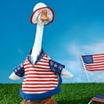 thumbnail image 5 of LAMIRO 4Th of July Porch Goose Outfit,Lawn Goose Statue Patriotic Clothing,Independence Day Porch Garden Goose Clothes with Hat for Outdoor Patio Yard Decoration, 5 of 5