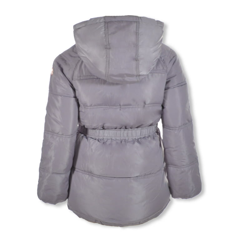 Girls grey puffer sales coat