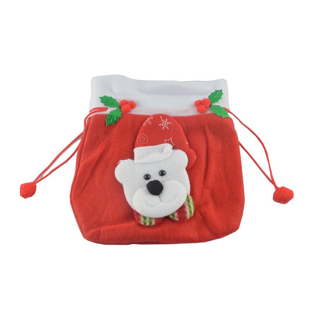 Bewildely Bolsas con cordón de Navidad de dibujos animados, embalaje de regalo, muñeco de nieve de Navidad, decoración tridimensional, bolsa de Kits de decoración para fiestas Llevar Bewildely HA068770-02