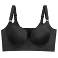 thumbnail image 1 of Ropa interior sin costuras brillante para mujer, anillo de acero suave, pecho grande, muestra pechos pequeños, colección push up, tipo ajuste deportivo, 1 of 5
