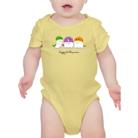 Cute Halloween Dino Ghosts Bodysuit Infant -Image by Shutterstock,  12 Months