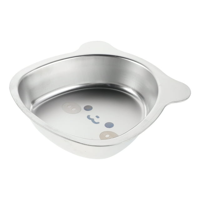 PTOOTP Stainless Steel Baby Food Bowl Durable Drop-resistant Fun Patterns 1Pack