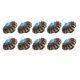 thumbnail image 1 of Botón Trasero De Rosca, Remaches Azul Turquesa Con Forma De Flor Para Bolsos, 1 of 7