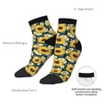 thumbnail image 4 of Uemuo Sunflowers Printed Crew Socks, Moisture-Wicking Socks, Athletic Socks for Men Breathable Cushion Socks Casual Sport Socks for Running Traveling, 4 of 6