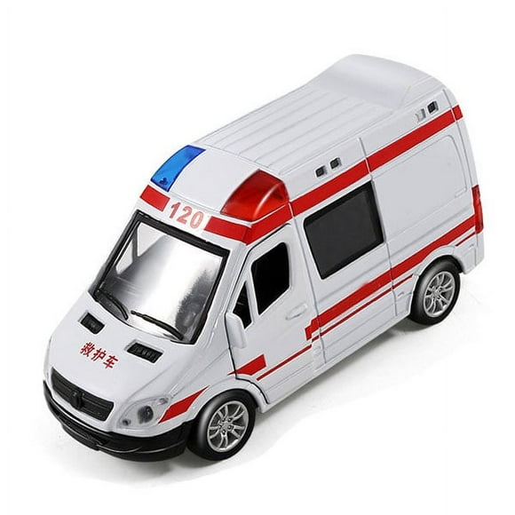 Ambulance Toy Car, Ambulance Toy Truck Fun Playing High Simulation Round Edges Cultivate Cognitive Ability Alloy ABS for Kids
