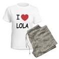 thumbnail image 5 of CafePress - I Heart LOLA Women's Light Pajamas - Women's Short Sleeve Print T-Shirt and Pants Light Cotton Pajama Set, 5 of 7