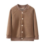 Siilsaa Girls and Toddler Long Sleeve Cable Knit Cardigan Sweater Coffee,4-5 Years