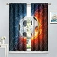 thumbnail image 4 of Football Curtains for Living Room, Kids Boys Sport Theme Window Treatments for Bedroom, Boys American Football Fire Water Ball Decor Drapes 2 Panel Sets,42x63 Inch, 4 of 6