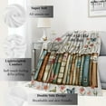 thumbnail image 2 of Just a Girl Who Loves Books Blanket Reader Floral and Butterfly Throw Blankets,Birthday Gifts for Kids Girls Women,Lightweight Soft Fleece,Book Lovers,Sofa Couch Bed Room Decor 50x60in, 2 of 6