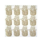 Kole Imports AF419-24 Metallic Gold Pineapple Napkin - Pack of 20 - Case of 24