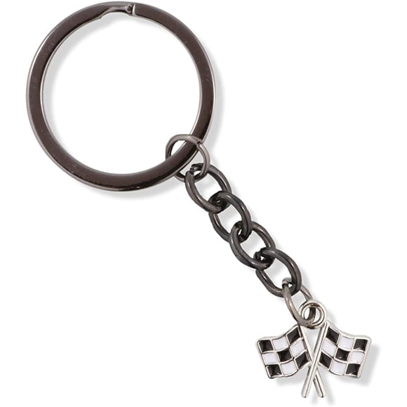 Gifts for Car Guys | Checkered Flag Keychain or Racing Gifts for Guys and Car Accessories for Men Gadgets as Great Gifts for Car Lovers or Car Gifts for Men and Women who Need a Great Car Keychain