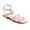 PINK, variant on Women’s Lace-Up Flat Sandals Open Toe Strappy Sandals Summer Slingback Slides for Casual Outfits and Travel