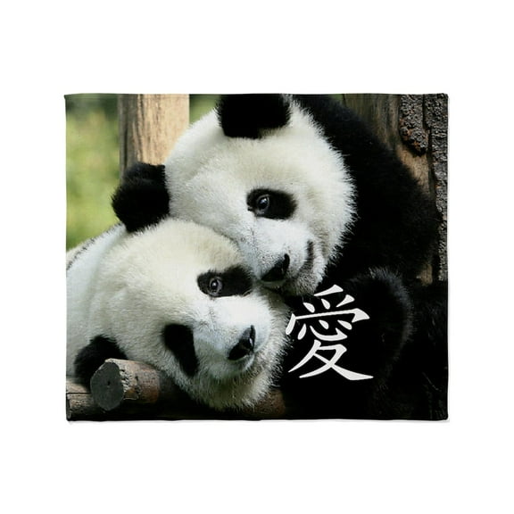 CafePress - Chinese Love Little Pandas Throw Blanket - Soft Fleece Throw Blanket, 50"x60" for All Ages