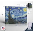 thumbnail image 2 of Starry Night Canvas Print, Van Gogh Wall Art, Starry Night Canvas Wall Art, Vincent Van Gogh Wall Art , Ready To Hang for Living Room Home Wall Decor 11x14, 2 of 7