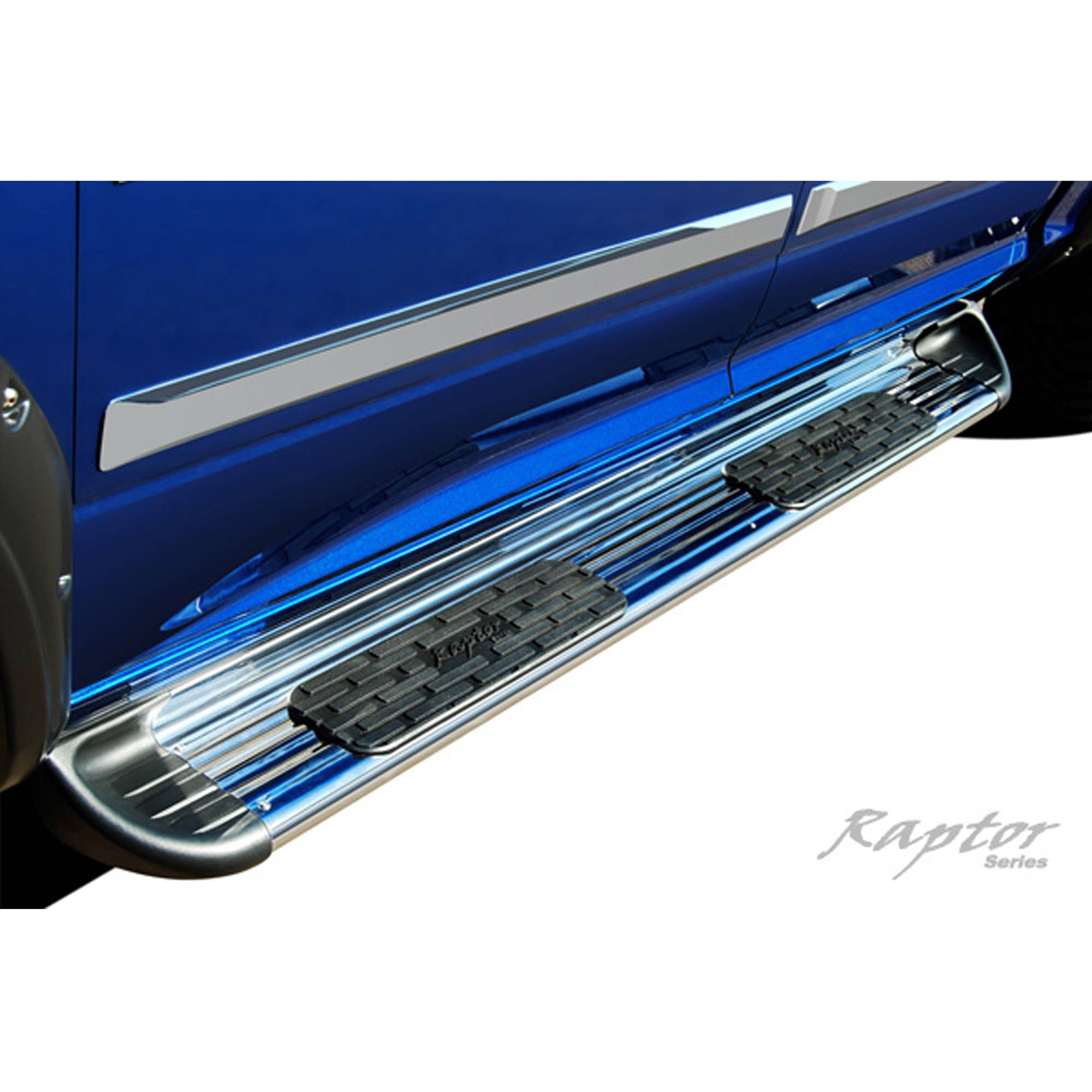 Raptor Series 14-15 Chevy Silverado 1500/2500/3500 Double Cab 7" Running Board, Stainless Steel Stainless Steel Running Boards For Chevy Silverado