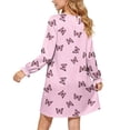 thumbnail image 5 of JOANKDMI Girls Butterfly Pattern Nightgowns Long Sleeve Sleepwear Soft Nightshirt Comfy Casual Lounge Dress Ruffled Cuff Sleep Shirt Pj Nightwear Slumber Party Kids, 5 of 8