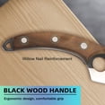thumbnail image 4 of MDHAND Kitchen Knife with Finger Hole, Brown Wood Handle, 4 of 7