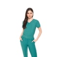 thumbnail image 2 of Natural Uniforms Ultra Stretch Womens Jogger Scrub Set (True Hunter Green, Medium), 2 of 7