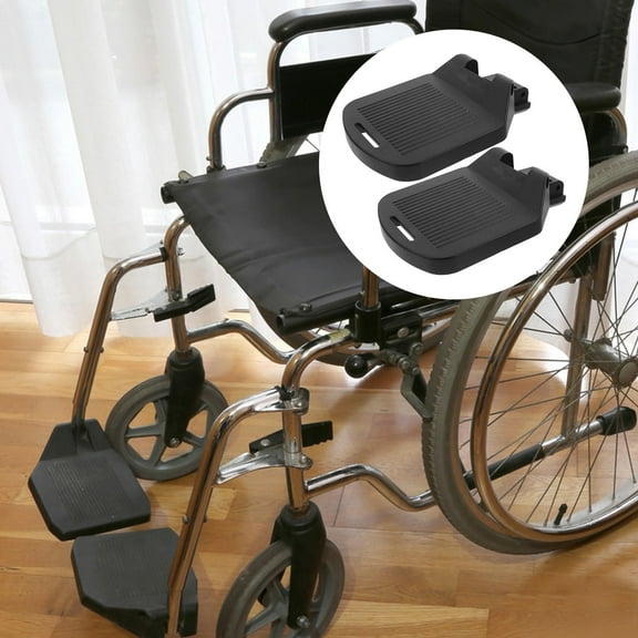 WEAVILUX 2-Pack Black Wheelchair Foot Rests Elevating Leg Supports PA Universal Fit for Daily Use