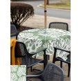 thumbnail image 4 of Outdoor Tablecloth with Umbrella Hole & Zipper, Sage Green Coastal Coral Square Tablecloth 60x60 Inch, Summer Nautical Sea Beach Ocean Patio Table Cover Waterproof Table Cloth for Picnic/Party, 4 of 7