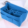 thumbnail image 3 of Estuche Con Inserción De Fieltro, Bolsa Con Inserción De Fieltro Azul, Cremallera De Múltiples Compartimentos Para Artículos De Tocador Para Viajes, 3 of 7
